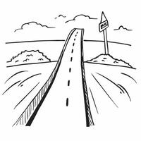 Misty Morning Highway concept as A highway stretches into a misty horizon symbolizing journeys and the unknown ahead in Photo Stock Concept Clear Set 2 vector
