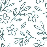 Minimalistic spring floral seamless pattern with soft lines and subtle hues for modern spring designs concept as Modern minimalistic floral pattern featuring soft lines and subtle Clear vector