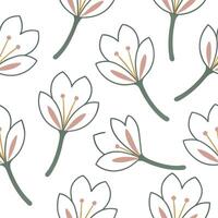 Minimalist spring floral seamless pattern with subtle textures and soft pastel shades for modern aesthetics concept as Soft pastel spring floral pattern with minimalist textures pe Clear vector