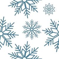 Minimalist winter seamless pattern with geometric snowflakes and icy blue tones for a modern seasonal design concept as Modern winter pattern with geometric snowflakes and icy blue Clear vector
