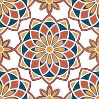 Middle Eastern Geometric Patterns seamless tile pattern with rich colors and traditional designs for exotic decor concept as Rich colored Middle Eastern geometric patterns arranged Clear vector