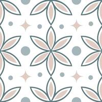 Mid century modern seamless pattern with abstract shapes and muted tones for sophisticated interiors concept as Elegant mid century abstract pattern with muted tones ideal for soph Clear vector