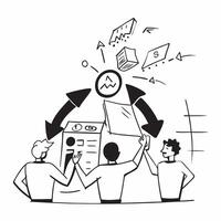 Mid Career Skills Upgrade concept as Mid career professionals attend training to upgrade their skills and stay competitive in their industries in Photo Stock Concept Clear vector