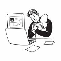 Man with spina bifida holding his cat while working from home concept as A man with spina bifida joyfully holding his cat while working from home showcasing the deep connection and Clear vector