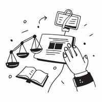 Legal Tech Innovations Showcase concept as A tech expo showcases the latest innovations in legal technology for improving efficiency in legal practices in Photo Stock Concept Clear vector