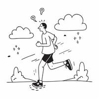 Jogger in the Misty Park concept as A jogger cuts through the misty morning air in the park finding solitude and rhythm in their strides in Photo Stock Concept Clear Set 2 vector