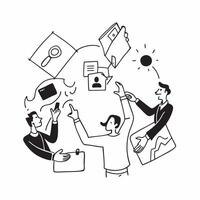 Job Shadowing Experience concept as Students gain practical insights and professional experience through job shadowing opportunities with industry leaders in Photo Stock Concept Clear vector