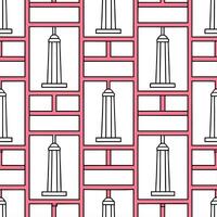 Invent futuristic stripe based tile patterns with elongated tech icons neon lines and crisp white isolation ideal for brand experiences or interactive kiosks concept as Stretch ico Clear vector