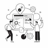 Internet of Things IoT Privacy concept as Engineers design IoT devices with enhanced privacy features to protect user data and ensure compliance in Photo Stock Concept Clear vector