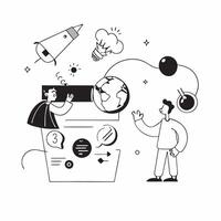 Interplanetary Navigation concept as Engineers develop navigation systems for interplanetary missions facilitating travel between planets in Photo Stock Concept Clear Set 2 vector