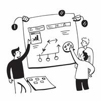 Interactive Process Mapping Workshop concept as Teams use interactive tools in a workshop to map and improve existing business processes in Photo Stock Concept Clear vector