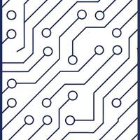 Integrate angled circuits and floating data hubs into seamless cyber tile preserving isolated white for clarity concept as Showcase futuristic circuit loops crossing minimal planes Clear vector