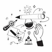 Innovation Labs Initiative concept as An organization launches an innovation lab to explore new ideas and technologies for process enhancement in Photo Stock Concept Clear vector