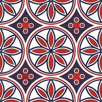 Integrate African shweshwe fabric patterns into seamless tile designs focusing on geometric patterns and bold color contrasts concept as Create modern tile patterns based on the g Clear vector