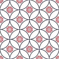 Incorporate traditional Japanese decorations into a seamless tile design focusing on cherry blossoms cranes and geometric motifs concept as Create a seamless tile pattern with Jap Clear vector