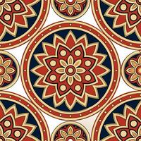 Incorporate the intricate patterns of Persian rugs into a seamless tile design emphasizing rich color palettes and geometric repetition concept as Design seamless tiles inspired b Clear vector