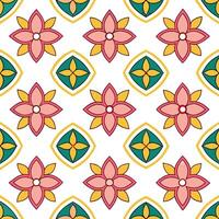 Incorporate regional icons and cultural symbols from Southeast Asia into a seamless tile design focusing on vibrant colors and traditional patterns concept as Create vibrant tile Clear vector