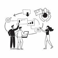Implementing Lean Six Sigma concept as Business leaders implement Lean Six Sigma methodologies to enhance quality and eliminate defects in Photo Stock Concept Clear vector