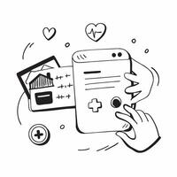 Home Health Monitoring System concept as Showcasing a home health monitoring system that allows patients to manage their health conditions from home in Photo Stock Concept Clear vector