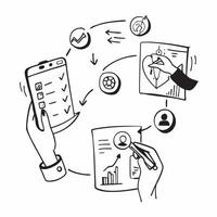 Health Data Interoperability concept as Enhancing health data interoperability to improve care coordination across various healthcare providers in Photo Stock Concept Clear vector