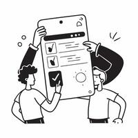 Health App Development concept as Developers design a health app focused on user friendly features for monitoring and improving personal health in Photo Stock Concept Clear vector