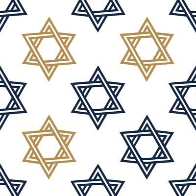 Hanukkah stars seamless pattern with rich blue gold and silver tones for a traditional and elegant design concept as Traditional Hanukkah stars pattern with blue gold and silver to Clear