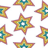 Hanukkah stars seamless pattern with multicolored designs for a vibrant energetic holiday atmosphere concept as Vibrant Hanukkah stars pattern with multicolored designs for a fun a Clear vector