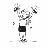 Girl with hearing impairment participating in cheerleading concept as A girl with a hearing impairment joyfully participating in cheerleading showcasing her enthusiasm inclusion an Clear Set 2 vector