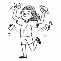 Girl with hearing impairment participating in cheerleading concept as A girl with a hearing impairment joyfully participating in cheerleading showcasing her enthusiasm inclusion an Clear vector