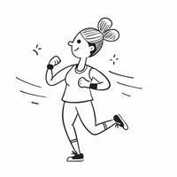 Girl with a hearing aid running a marathon concept as A girl with a hearing aid enthusiastically running a marathon highlighting her determination inclusion and the exhilaration of Clear Set 2 vector