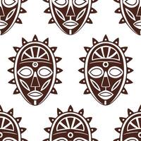Generate unique tribal art patterns inspired by African masks and symbols perfect for fashion and cultural marketing applications concept as Use distinctive African tribal designs Clear vector