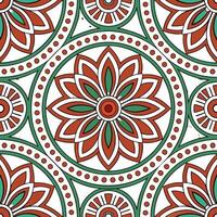 Generate vibrant ethnic tile patterns with repeating designs featuring traditional motifs rich textures and isolated white space for balance concept as Traditional ethnic motifs ar Clear vector