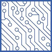 Generate seamless tile patterns with techno lines interwoven with digital circuits and isolated white balance for a modern tech look concept as Interwoven digital circuits and tech Clear vector