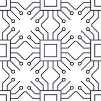 Generate seamless tile patterns with layered circuit board schematics and digital overlays on isolated white for futuristic interface design concept as Combine layered circuit boar Clear vector