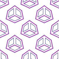 Generate seamless tile patterns with neon colored geometric shapes inspired by cyberpunk tech and balanced with white space for clarity and modern style concept as Neon colored geo Clear vector