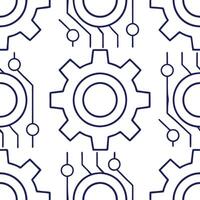 Generate seamless tile patterns using techno lines integrated with digital schematics and isolated white balance for a sleek tech design concept as Digital schematics merge with te Clear vector