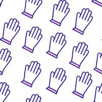 Generate seamless tile patterns mixing VR glove icons neon data streams and white negative space for a modern interactive feel concept as VR glove icons align with neon data stream Clear vector