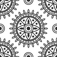 Generate seamless tile patterns using ethnic repeats incorporating animal and nature motifs for sustainable and eco friendly branding concept as Merge animal and nature symbols in Clear vector