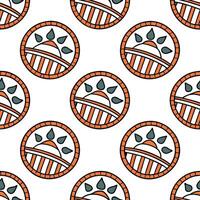 Generate seamless tile patterns based on local cultural rituals and traditional art forms featuring isolated white backgrounds for clean visuals concept as Showcase indigenous art Clear Set 5 vector