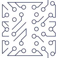 Generate seamless tech inspired tile patterns with minimalist circuit motifs digital data symbols and isolated white backgrounds for modern designs concept as Incorporate circuit m Clear vector