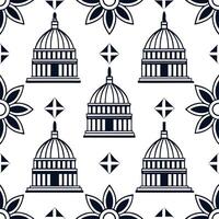 Generate seamless ethnic patterns with cultural symbols and regional artwork in repeatable formats perfect for print and digital use concept as Combine regional artwork and cultura Clear vector