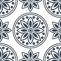 Generate seamless ethnic repeat patterns incorporating traditional symbols and illustrations ideal for digital content creation concept as Use ethnic illustrations with symbolic de Clear vector