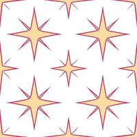 Generate neon sparkle tile patterns featuring starbursts and highlights over white suitable for exciting brand reveals or dynamic event promotions concept as Combine neon starburst Clear vector