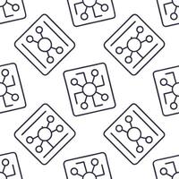 Generate geometric circuit boards with soft neon glows on seamless tile isolating white zones for dynamic contrast concept as Elevate high tech aesthetics with refined lines and co Clear vector
