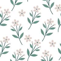Fresh spring floral seamless pattern with lively blooms and soft white balance for cheerful spring projects concept as Lively floral pattern with blooming flowers and soft white ba Clear Set 2 vector