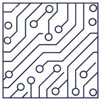 Form elegant white circuit web patterns with subtle metallic nodes merging futuristic detail on tile structure concept as Emphasize fluid electronic loops matching corporate color Clear vector