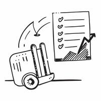 Forklift and a stock prediction chart symbolizing stock forecasting in double exposure with copy space concept as A forklift blended with a stock prediction chart representing sto Clear vector