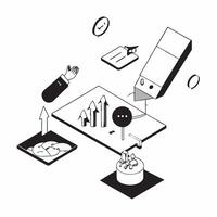 flat icon Reducing Operational Overhead concept as A business undertakes initiatives to cut operational overheads focusing on cost efficiency and lean operationsSimple flat illust Clear vector