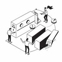 flat icon Professional Mentoring Program concept as Young professionals receive guidance and career advice from experienced mentors in a structured mentoring programSimple flat il Clear vector