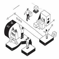 flat icon Real Time Data Monitoring concept as Real time data monitoring tools are used to optimize business operations and respond to market demandsSimple flat illustration in is Clear vector